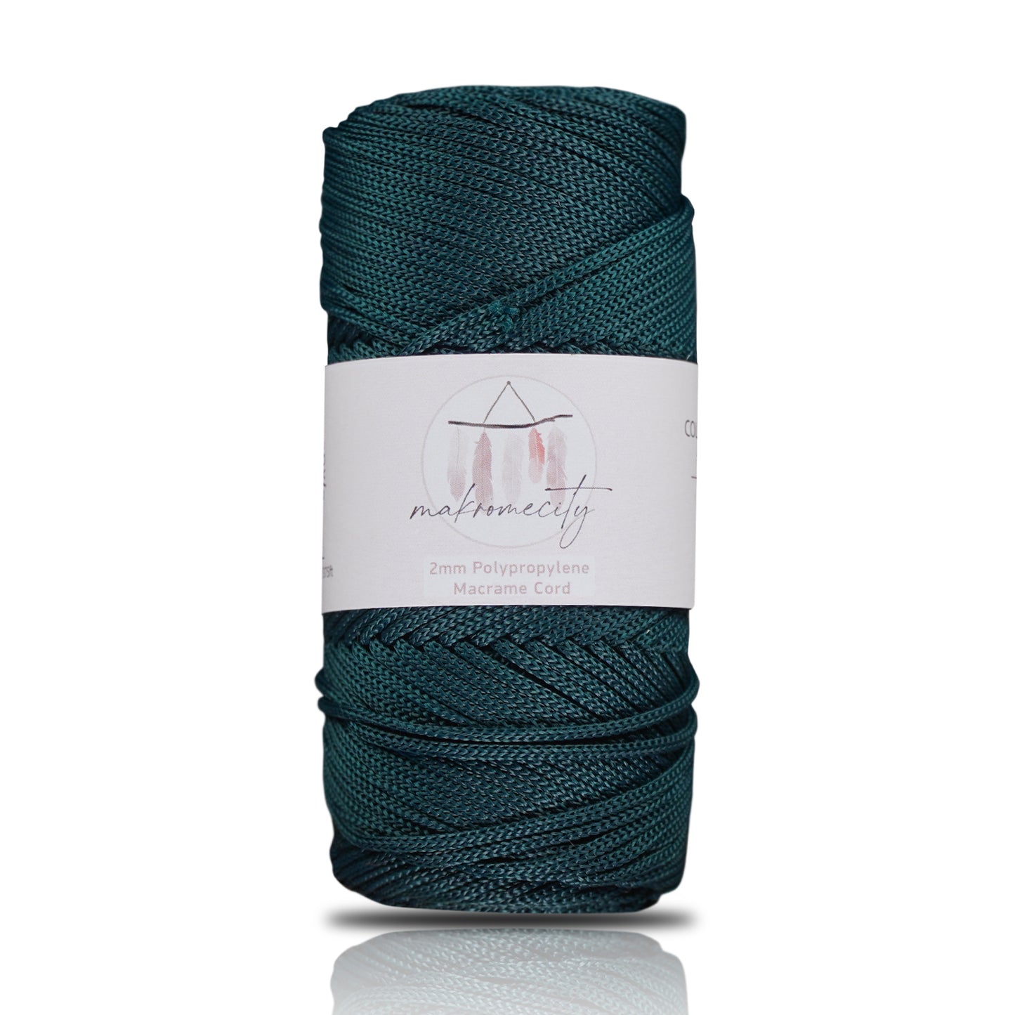 Polyester Makrome İpi 2mm x 115 metre - Nefti Yeşil