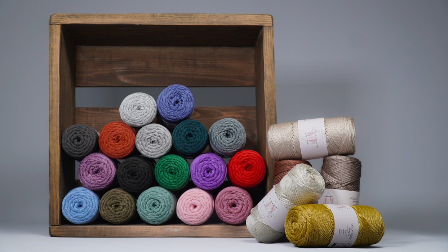 Polyester Makrome İpi 2mm x 115 metre - Nefti Yeşil