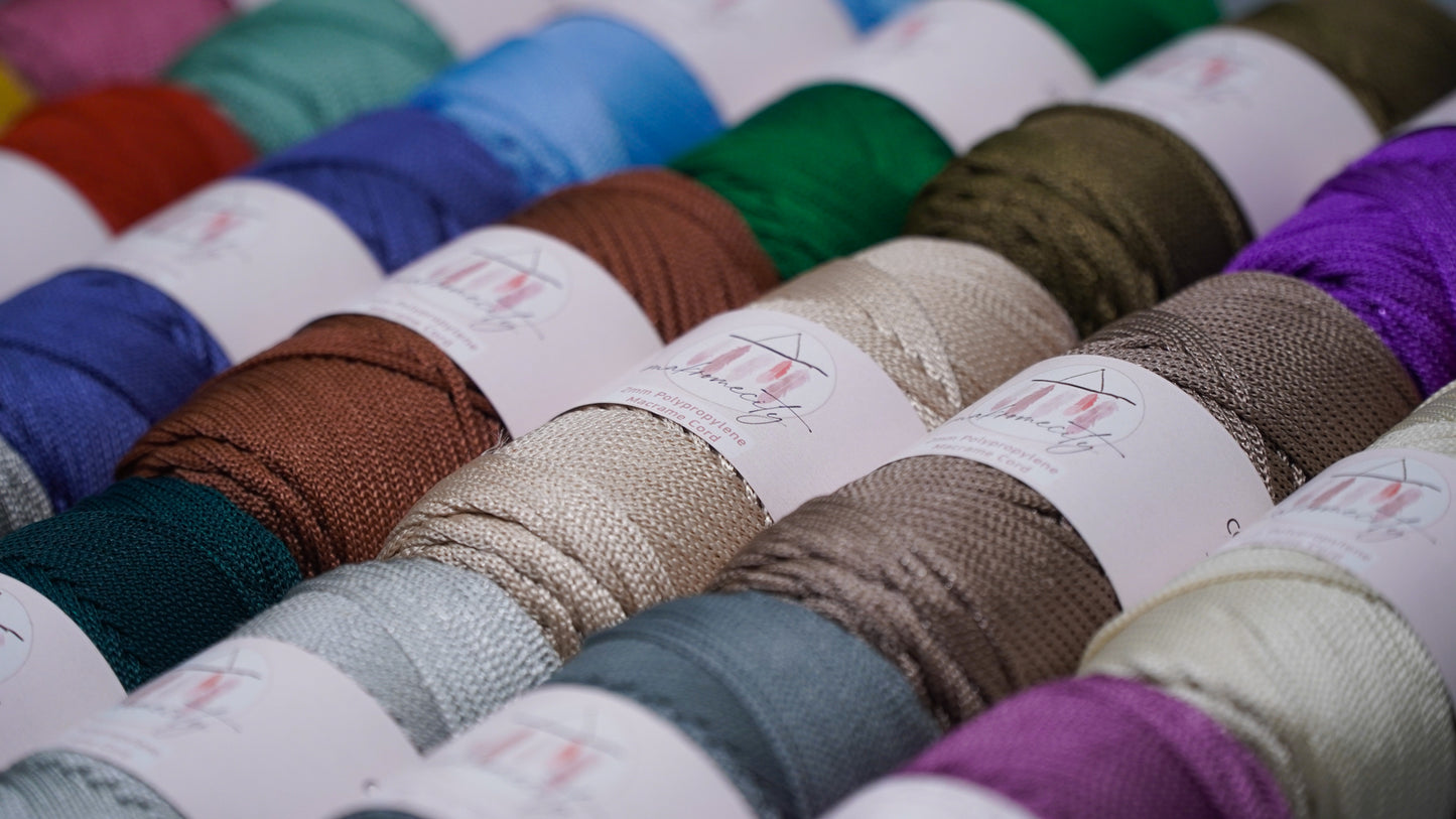 Polyester Makrome İpi 2mm x 115 metre - Nefti Yeşil
