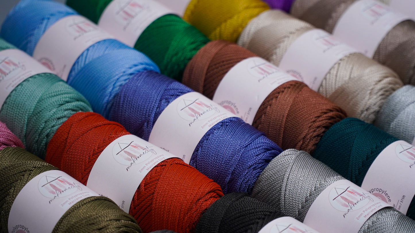 Polyester Makrome İpi 2mm x 115 metre - Nefti Yeşil