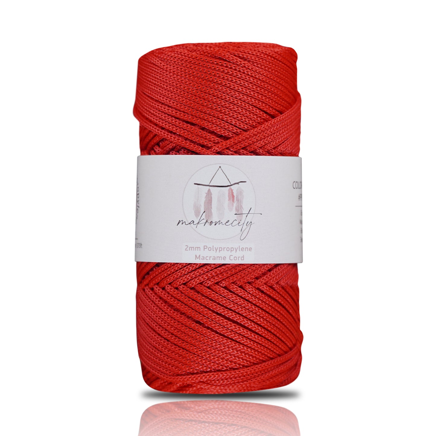 Polyester Makrome İpi 2mm x 115 metre - Kırmızı 