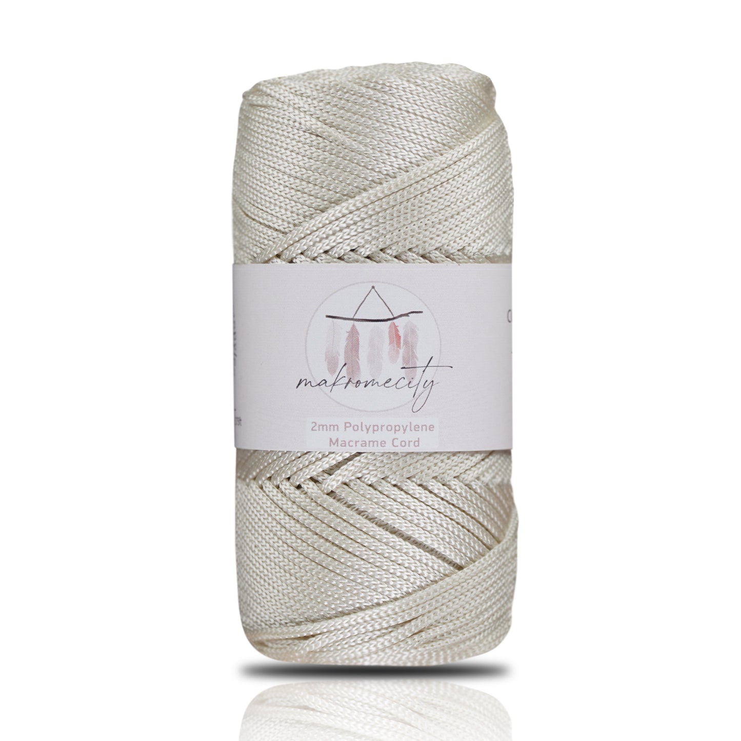 Polyester Makrome İpi 2mm x 115 metre - Ekru 